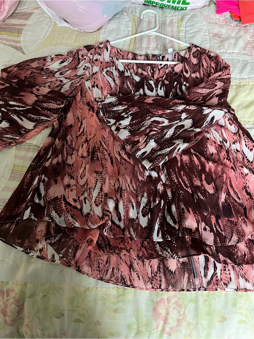 Soft flowy top with 3/4 length sleeves